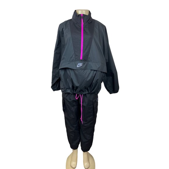 Nike Women's Black Tracksuit Set Sz L-XL - Picture 1 of 11